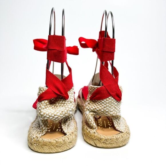 🍋 Hand Made • NEW Women’s Catalan Espadrilles Dali Special Intense Red Sz 39EU - Picture 4 of 9